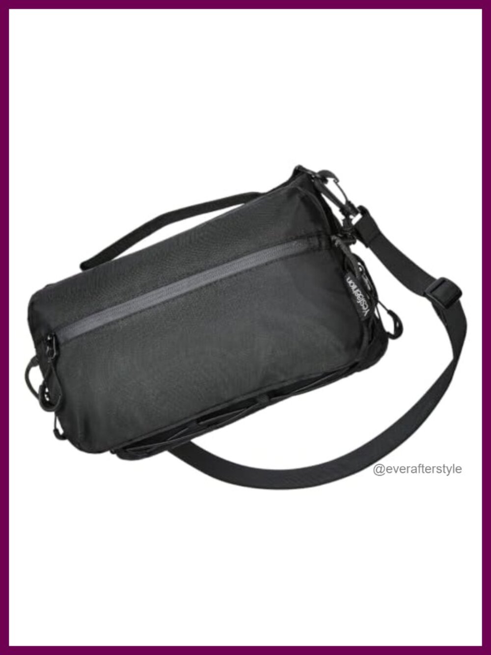 RFID Blocking Crossbody Sling Bag Water Resistant Expandable Bottle Holder